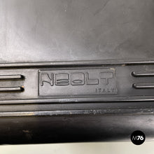 画像をギャラリービューアに読み込む, Office bins in black metal and plastic by Neolt, 1980s