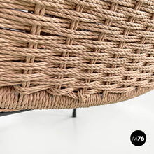 画像をギャラリービューアに読み込む, Armchairs in metal and beige rope, 1960s
