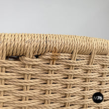 画像をギャラリービューアに読み込む, Armchairs in metal and beige rope, 1960s