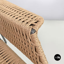 画像をギャラリービューアに読み込む, Armchairs in metal and beige rope, 1960s