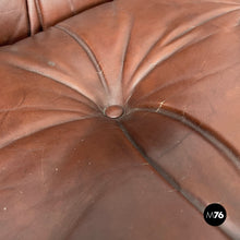 将图片加载到图库查看器,Brown leather sofa Coronado by Afra and Tobia Scarpa for B&B, 1970s