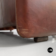 将图片加载到图库查看器,Brown leather sofa Coronado by Afra and Tobia Scarpa for B&B, 1970s