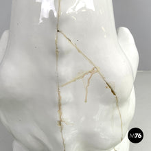 画像をギャラリービューアに読み込む, White ceramic dog sculpture by Roche Bobois, 1980s