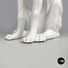 画像をギャラリービューアに読み込む, White ceramic dog sculpture by Roche Bobois, 1980s
