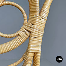 画像をギャラリービューアに読み込む, Rattan chairs with geometric decorations and red cushions, early 1900s