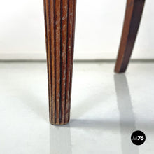 画像をギャラリービューアに読み込む, Wine-colored leather armchair with studs, 1950s