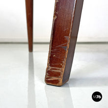 画像をギャラリービューアに読み込む, Wine-colored leather armchair with studs, 1950s