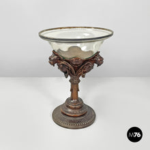 Charger l'image dans la galerie, Wooden cup with glass and silver hemisphere, early 1900s