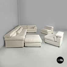 画像をギャラリービューアに読み込む, Modular white sofa Erasmo by Afra and Tobia Scarpa for B&B, 1970s