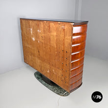 画像をギャラリービューアに読み込む, Wood and green marble bar cabinet with Japanese style painting, 1940s