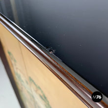 画像をギャラリービューアに読み込む, Wood and green marble bar cabinet with Japanese style painting, 1940s