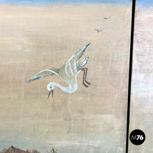 画像をギャラリービューアに読み込む, Wood and green marble bar cabinet with Japanese style painting, 1940s