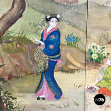 画像をギャラリービューアに読み込む, Wood and green marble bar cabinet with Japanese style painting, 1940s