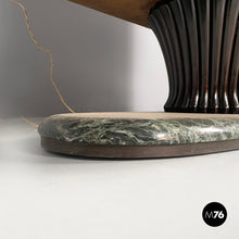 画像をギャラリービューアに読み込む, Wood and green marble bar cabinet with Japanese style painting, 1940s