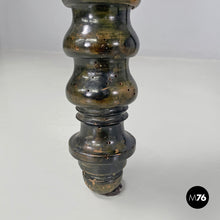 画像をギャラリービューアに読み込む, Green leather chairs with wooden decorations, 1930s