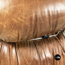 画像をギャラリービューアに読み込む, Brown leather Soriana sofa by Afra and Tobia Scarpa for Cassina, 1970s