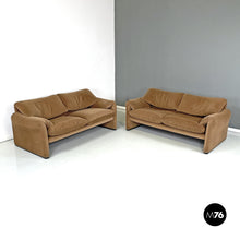 Charger l'image dans la galerie, Brown sofas Maralunga by Vico Magistretti for Cassina, 1973