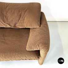 Charger l'image dans la galerie, Brown sofas Maralunga by Vico Magistretti for Cassina, 1973