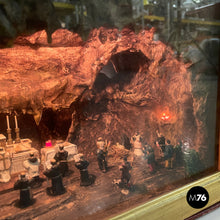 画像をギャラリービューアに読み込む, Diorama box with religious celebration scene, 1950s