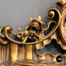 画像をギャラリービューアに読み込む, Golden decorated wall mirror, 1960s