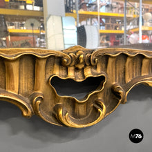 画像をギャラリービューアに読み込む, Golden decorated wall mirror, 1960s