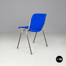 Carica l'immagine nel visualizzatore di Gallery, Blue fabric DSC chairs by Giancarlo Piretti for Anonima Castelli, 1970s