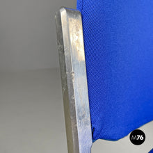 Carica l'immagine nel visualizzatore di Gallery, Blue fabric DSC chairs by Giancarlo Piretti for Anonima Castelli, 1970s