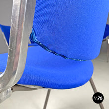 Carica l'immagine nel visualizzatore di Gallery, Blue fabric DSC chairs by Giancarlo Piretti for Anonima Castelli, 1970s