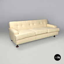 画像をギャラリービューアに読み込む, Cream white sofa Square by Marco Zanuso for Arflex, 1960s