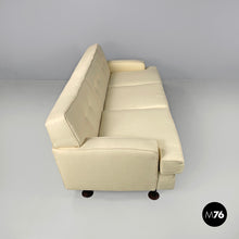 画像をギャラリービューアに読み込む, Cream white sofa Square by Marco Zanuso for Arflex, 1960s