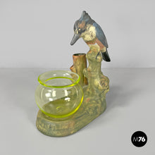 画像をギャラリービューアに読み込む, Weller and Loranger ceramic and glass ornamental aquarium, early 1900s