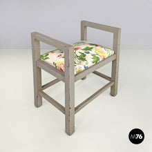 画像をギャラリービューアに読み込む, Grey wood and fabric stools by Gino Maggioni for Atelier Borsani Varedo, 1930s