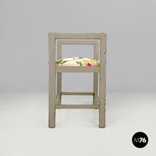 画像をギャラリービューアに読み込む, Grey wood and fabric stools by Gino Maggioni for Atelier Borsani Varedo, 1930s
