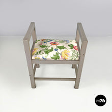 画像をギャラリービューアに読み込む, Grey wood and fabric stools by Gino Maggioni for Atelier Borsani Varedo, 1930s