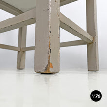 画像をギャラリービューアに読み込む, Grey wood and fabric stools by Gino Maggioni for Atelier Borsani Varedo, 1930s