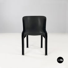 画像をギャラリービューアに読み込む, Glossy black plastic Selene chairs by Vico Magistretti for Artemide, 1960s