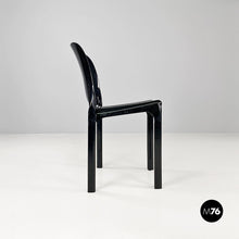画像をギャラリービューアに読み込む, Glossy black plastic Selene chairs by Vico Magistretti for Artemide, 1960s