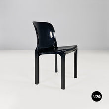 画像をギャラリービューアに読み込む, Glossy black plastic Selene chairs by Vico Magistretti for Artemide, 1960s