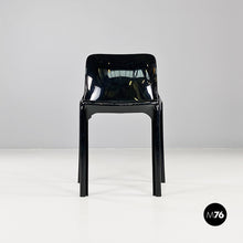 画像をギャラリービューアに読み込む, Glossy black plastic Selene chairs by Vico Magistretti for Artemide, 1960s