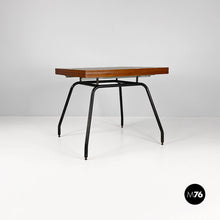 Load image into Gallery viewer, Wood and metal extendable table, 1960s