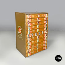 画像をギャラリービューアに読み込む, Wooden chest of drawers and colored threads by Cucirini Tre Stelle, 1960s