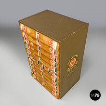 画像をギャラリービューアに読み込む, Wooden chest of drawers and colored threads by Cucirini Tre Stelle, 1960s