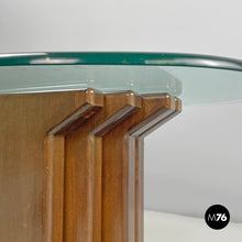 Load image into Gallery viewer, Oval coffee table with wooden base, 1970s