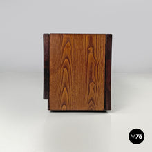 Load image into Gallery viewer, Rectangular wooden planter with wheels, 1980s