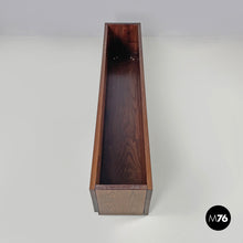 Load image into Gallery viewer, Rectangular wooden planter with wheels, 1980s