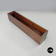 Load image into Gallery viewer, Rectangular wooden planter with wheels, 1980s
