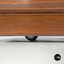 Load image into Gallery viewer, Rectangular wooden planter with wheels, 1980s