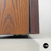 Load image into Gallery viewer, Rectangular wooden planter with wheels, 1980s