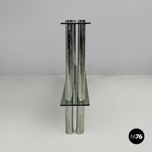 Load image into Gallery viewer, Console with two smoked glass tops, 1970s
