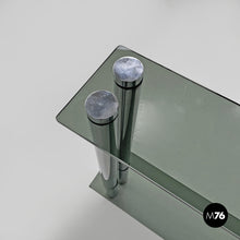 Load image into Gallery viewer, Console with two smoked glass tops, 1970s